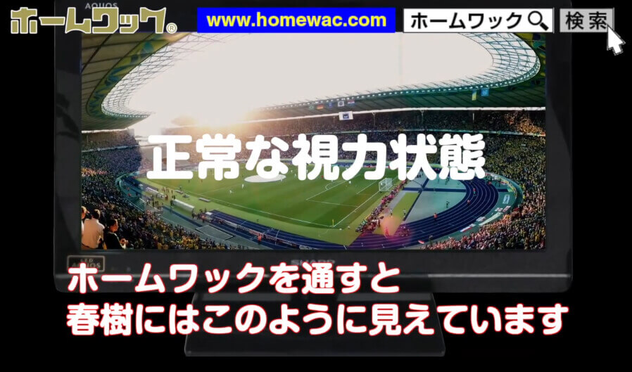 視力回復なら自宅でテレビを見るだけで取り組めるホームワック